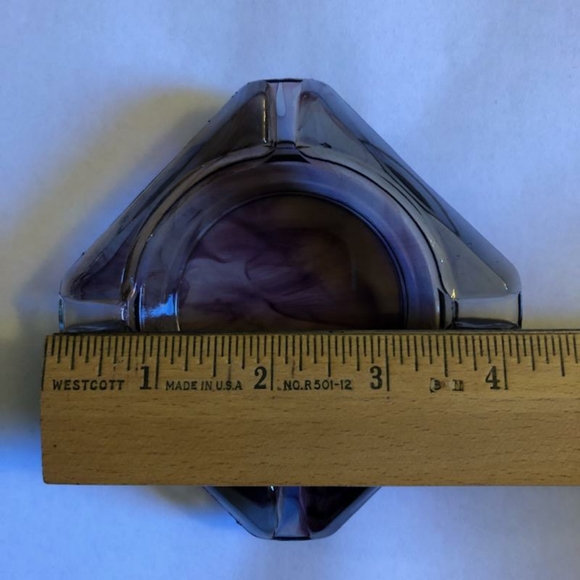 Vintage Purple Glass Ashtray - Picture 8 of 16